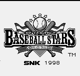 Baseball Stars title screen for Neo Geo Pocket